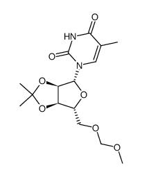 2',3'-O-isopropylidene-5'-O-methoxymethyl-5-methyluridine结构式
