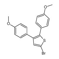 5-bromo-2,3-bis(4-methoxyphenyl)thiophene Structure