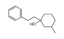 3-methyl-1-(2-phenylethyl)cyclohexan-1-ol结构式