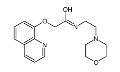 N-(2-morpholin-4-ylethyl)-2-quinolin-8-yloxyacetamide Structure