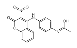N-[4-[(3-nitro-2-oxochromen-4-yl)amino]phenyl]acetamide Structure