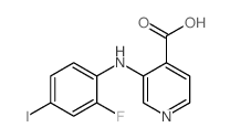 3-(2-氟-4-碘苯基氨基)-4-羧酸吡啶结构式