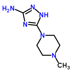 3-氨基-5-(4-甲基哌嗪基)-1H-1,2,4-三氮唑结构式