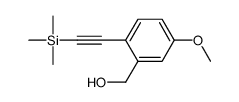 [5-methoxy-2-(2-trimethylsilylethynyl)phenyl]methanol结构式