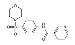 N-(4-morpholin-4-ylsulfonylphenyl)pyridine-3-carboxamide结构式