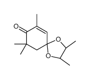 (2R,3R)-2,3,7,9,9-pentamethyl-1,4-dioxaspiro[4.5]dec-6-en-8-one结构式