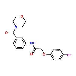 2-(4-Bromophenoxy)-N-[3-(4-morpholinylcarbonyl)phenyl]acetamide结构式