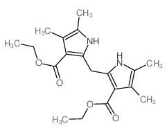ethyl 2-[(3-ethoxycarbonyl-4,5-dimethyl-1H-pyrrol-2-yl)methyl]-4,5-dimethyl-1H-pyrrole-3-carboxylate结构式