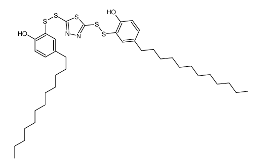 2,2'-[1,3,4-thiadiazole-2,5-diylbis(dithio)]bis[4-dodecylphenol] structure