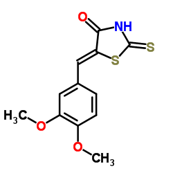 5-(3,4-Dimethoxy-benzylidene)-2-thioxo-thiazolidin-4-one结构式