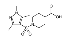 4-Piperidinecarboxylic acid, 1-[(1,3,5-trimethyl-1H-pyrazol-4-yl)sulfonyl]结构式