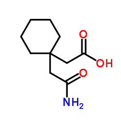 1,1-Cyclohexanediacetic acid mono amide Structure