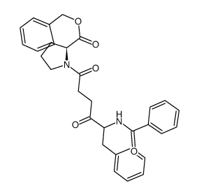4-Oxo-5-benzamido-6-phenylhexanoyl-L-proline benzyl ester Structure