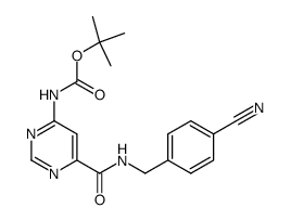 tert-butyl 6-(4-cyanobenzylcarbamoyl)pyrimidin-4-ylcarbamate Structure