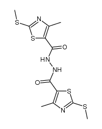 N,N'-bis-(4-methyl-2-methylsulfanyl-thiazole-5-carbonyl)-hydrazine结构式