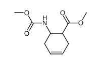 6-methoxycarbonylamino-cyclohex-3-enecarboxylic acid methyl ester结构式