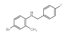 4-溴-N-(4-氟苄基)-2-甲基苯胺结构式