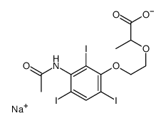 sodium,2-[2-(3-acetamido-2,4,6-triiodophenoxy)ethoxy]propanoate Structure