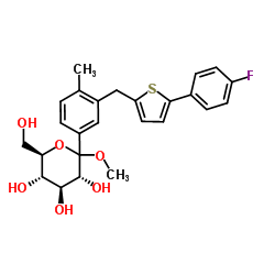 甲基 1-C-[3-[[5-(4-氟苯基)-2-噻吩基]甲基]-4-甲基苯基]-D-吡喃葡萄糖苷图片