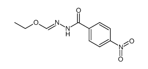 N'-(4-nitro-benzoyl)-formohydrazonic acid ethyl ester结构式
