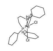 Dichloro[bis(dicyclohexylphosphino)propane]palladium(II) Structure