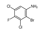 2-bromo-3,5-dichloro-4-fluoroaniline结构式