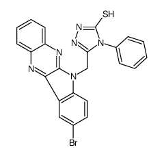 3-[(9-bromoindolo[3,2-b]quinoxalin-6-yl)methyl]-4-phenyl-1H-1,2,4-triazole-5-thione Structure