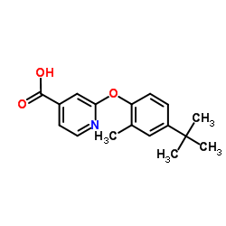 2-[2-Methyl-4-(2-methyl-2-propanyl)phenoxy]isonicotinic acid结构式