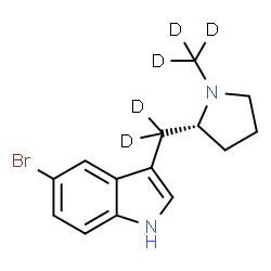(R)-5-溴-3-(N-甲基吡咯烷-2-基甲基-d5)-1H-吲哚结构式