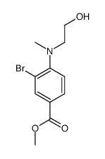 3-溴-4-((2-羟基乙基)(甲基)氨基)苯甲酸甲酯结构式