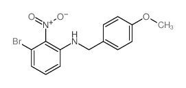 3-溴-N-(4-甲氧基苄基)-2-硝基苯胺结构式