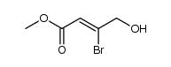(Z)-3-Brom-4-hydroxy-2-butensaeure-methylester Structure