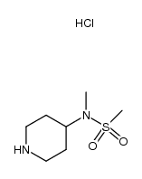 N-甲基-N-(哌啶-4-基)甲磺酰胺盐酸盐结构式