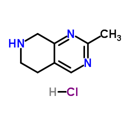 2-Methyl-5,6,7,8-tetrahydropyrido[3,4-d]pyrimidine hydrochloride (1:1) Structure