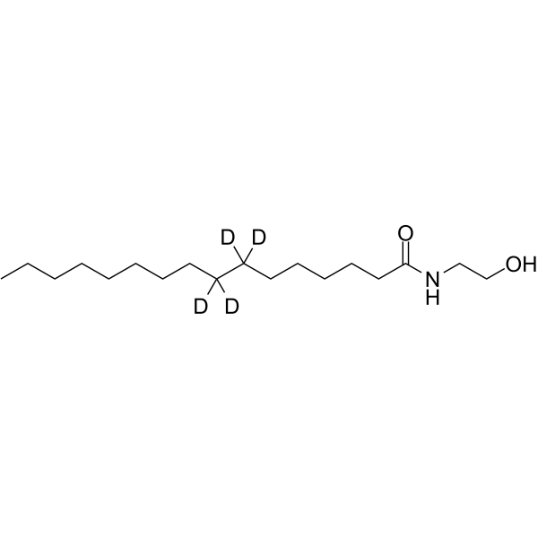 Palmitoylethanolamide-d4 Structure