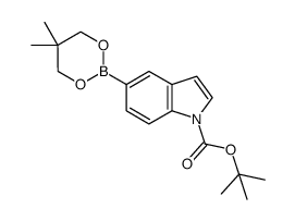 N-Boc-indole-5-boronic acid neopentylglycol ester Structure