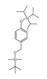 tert-butyldimethyl((4-((triisopropylsilyl)oxy)benzyl)oxy)silane结构式