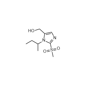 [1-(丁烷-2-基)-2-甲磺酰基-1H-咪唑-5-基]甲醇结构式
