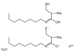 (2R)-2-amino-3-(octylamino)-3-oxopropane-1-thiolate,oxovanadium(2+) Structure