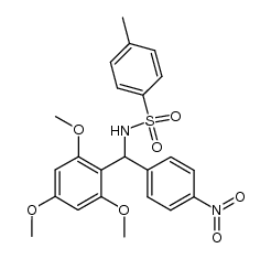 4-methyl-N-((4-nitrophenyl)(2,4,6-trimethoxyphenyl)methyl)benzenesulfonamide Structure