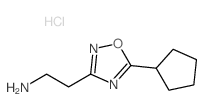 2-(5-cyclopentyl-1,2,4-oxadiazol-3-yl)ethanamine(SALTDATA: HCl) Structure