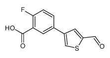 2-fluoro-5-(5-formylthiophen-3-yl)benzoic acid Structure