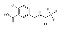 2-chloro-5-{[(trifluoroacetyl)amino]methyl}benzoic acid Structure