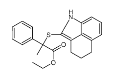 ethyl 2-phenyl-2-(1,3,4,5-tetrahydrobenzo[cd]indol-2-ylsulfanyl)propanoate结构式