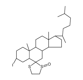 3-beta-Iodo-6,6-ethylene-alpha-sulfinyl-beta-thio-5-alpha-cholestane Structure