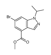 6-溴-1-异丙基-1H-吲唑-4-羧酸甲酯结构式