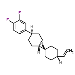 反,反-4-(3,4-二氟苯基)-4'-乙烯基双环己烷结构式