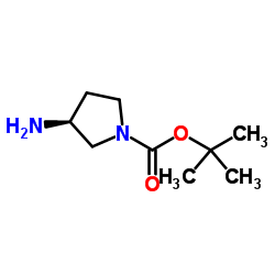 (S)-3-氨基-1-叔丁氧羰基吡咯烷结构式