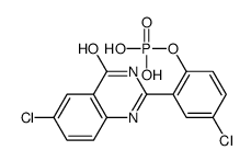 2-(5`-氯-2`-膦酰苯基)-6-氯-4(3H)-喹唑酮结构式