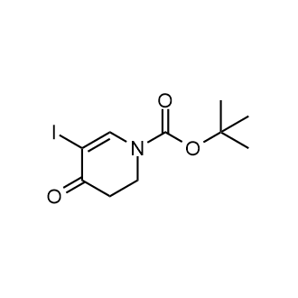 5-碘-4-氧代-3,4-二氢吡啶-1(2H)-羧酸叔丁酯结构式